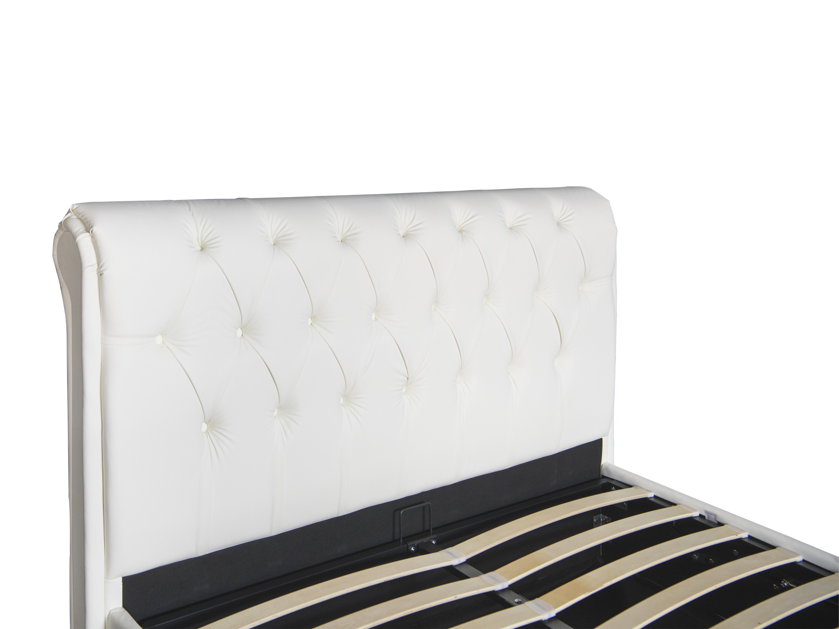 Queen Size Bed - PU Snow White - (3531G)
