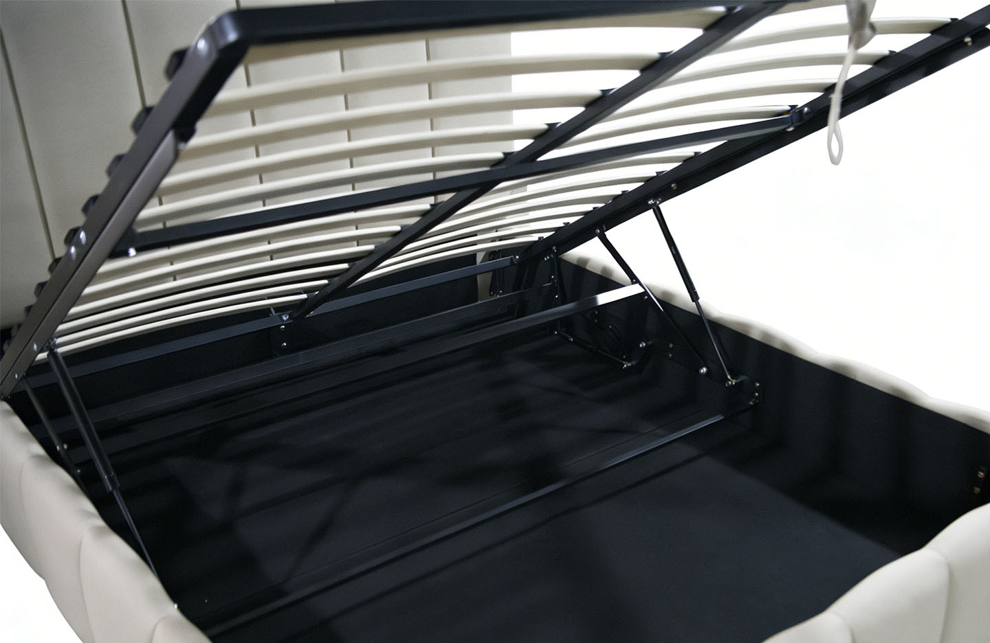 Queen size Bed - Fabric Light Brown - (4885BGF)