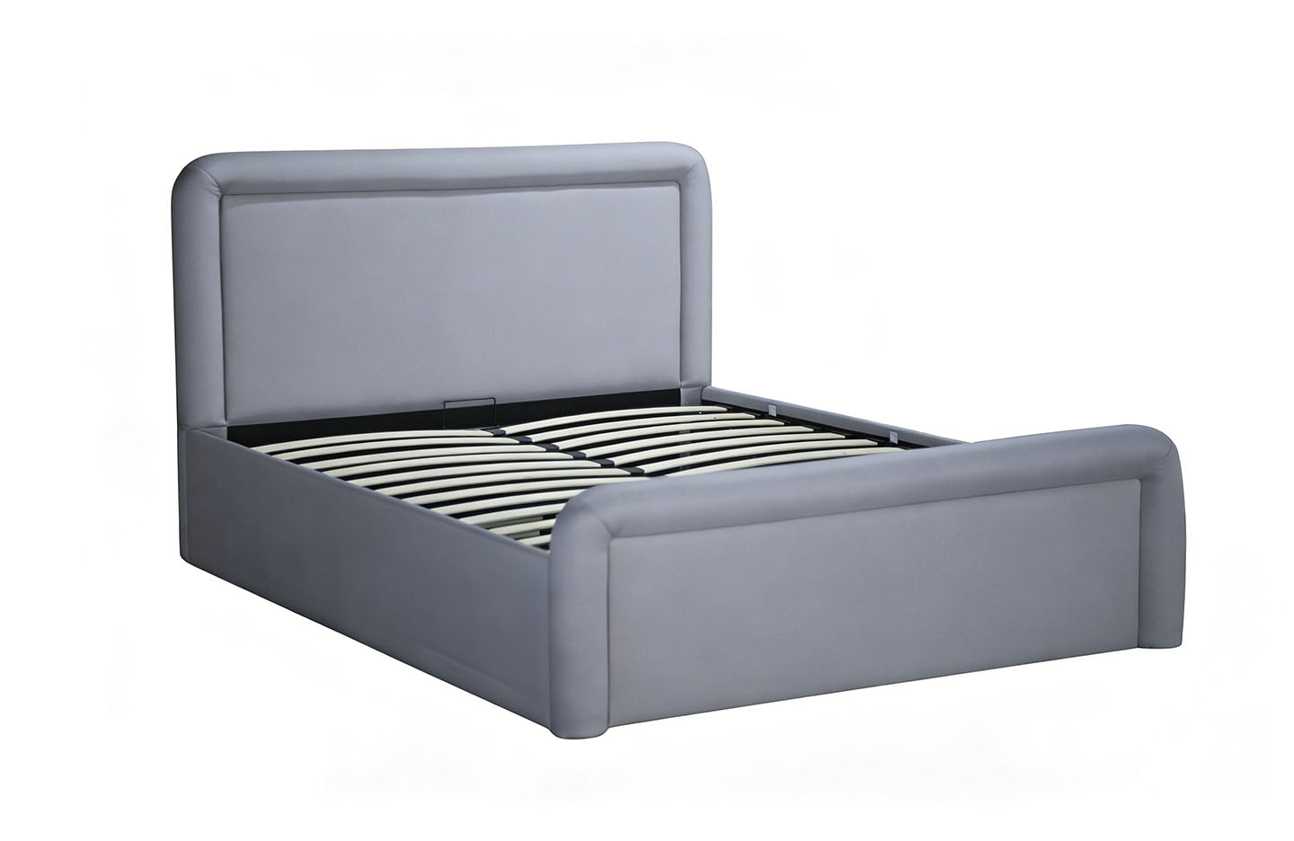 Queen size Bed - Fabric  Grey (Linen) - (5128G)