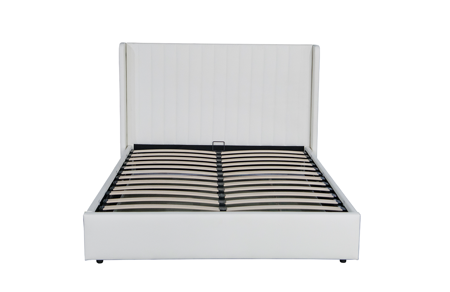 Queen size storage bed - PU White ( 4451G )