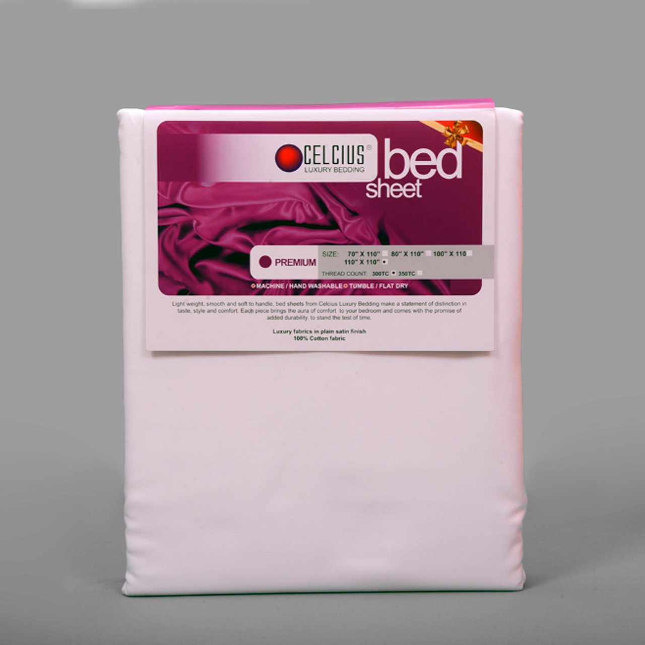 Bedsheet (Premium White) 80’’ X 110’’